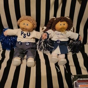 Vintage 1976,1982  Rare Penn State Cabbage Patch Cheerleader Pom Poms